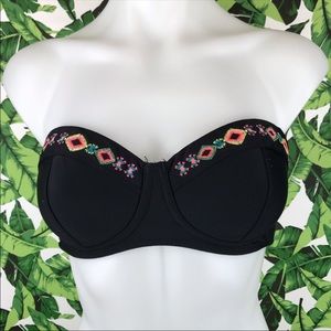 Jessica Simpson Black Embroidered Bikini